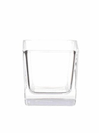 SVÍCEN ČTVERCOVÝ MADDEY 6X6X6 SKLO