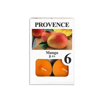 SVÍČKA ČAJOVÁ MANGO, 6KS