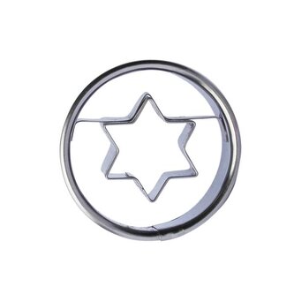 VYKRAJOVÁTKA NA CUKROVÍ 4CM KOLEČKO-HVĚZDA