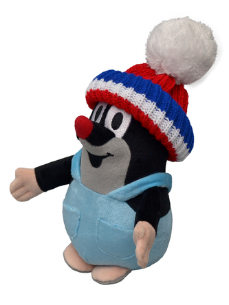 Krtek 20 cm, kalhotky, kulich červený-trikolora, plyšová hračka