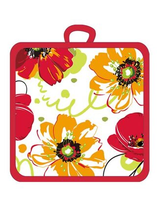 PODLOŽKA POD HRNEC 17X17CM ČERVENÉ KVĚTY TORO