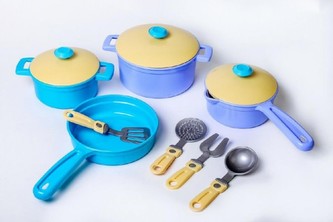 Sada panvíc s doplnkami plast 11ks v sáčku