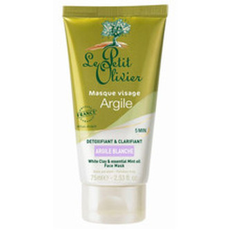 Le Petit Olivier Bílý jíl a mátový olej Face Mask - Pleťová maska 75 ml pro ženy