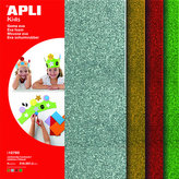 APLI pěnovka se třpytkami 210 x 297 mm - mix 4 barev ( 4 ks )