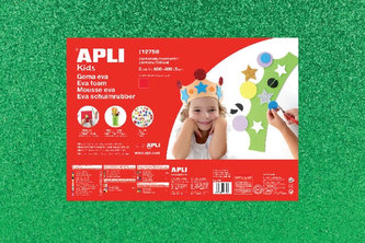 APLI pěnovka se třpytkami 400 x 600 mm - zelená 3 ks