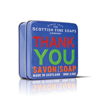Scottish Fine Soaps Thank you Soap - Tuhé mýdlo v plechu 100. ml pro ženy