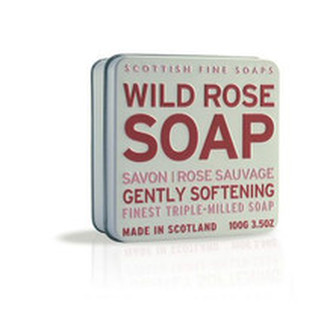 Scottish Fine Soaps Wild Rose Soap ( divoká růže ) - Tuhé mýdlo v plechu 100. ml pro ženy