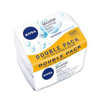 Nivea Duopack Cleansing Wipes 3v1 ( 2x25 ks ) - Čisticí pleťové ubrousky pro všechny typy pleti pro ženy
