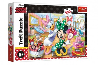 Puzzle Minnie Disney v salóne krásy 41x27, 5cm 100 dielikov v krabici 29x19x4cm