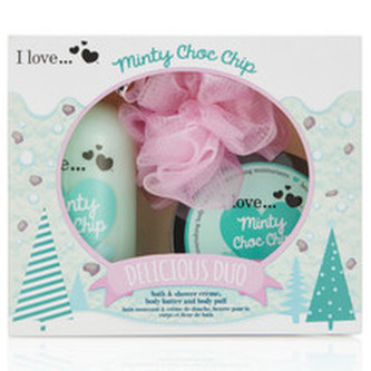 I Love Minty Choc Chip Delicious Duo - Dárková sada tělové kosmetiky pro ženy
