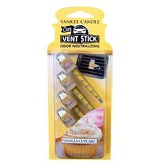 Yankee Candle Vanilla Cupcake Vent Stick ( vanilkový košíček ) - Vonné kolíčky do auta ( 4 ks ) unisex Yankee Candle Vanilla Cupcake Vent Stick ( vanilkový košíček ) - Vonné kolíčky do auta ( 4 ks ) unisex