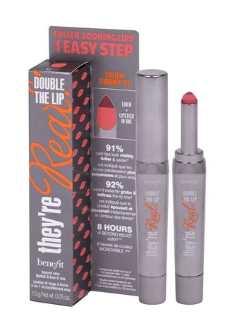 Benefit They´re Real! Rtěnka Double The Lip 1,5 g Lusty Rose pro ženy