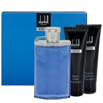 Dunhill Desire Blue Dárková sada Toaletní voda 100 ml, sprchový gel Desire Blue 90 ml, After Shave Balsam ( balzám po holení ) Desire Blue 90 ml a kosmetická taška