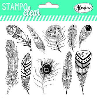 Gelová razítka StampoClear - peří