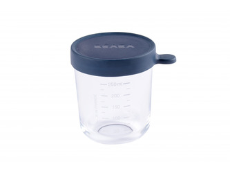 Téglik na jedlo sklenený 250ml tmavo modrý