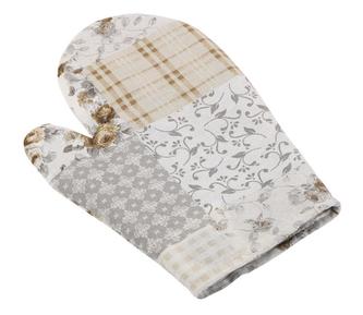 Kuchyňská chňapka - béžovošedý patchwork - chňapka 28x18 cm