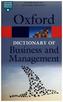 A Dictionary of Business and Management