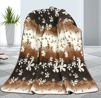 Európske merino deka kvety 450g/m2 - deka kvety - 155x200 cm