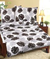 Povlečení bavlněné - lupení hnědošedé - 140x220, 70x90