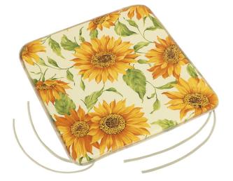 Sedák GITA hladký - květ slunečnice - 40x40 cm,hladký