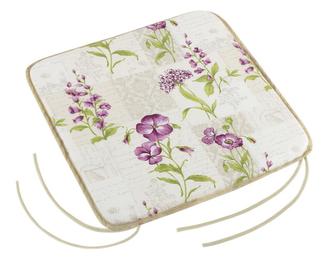 Sedák EMA hladký - fialové květy - 40x40 cm,hladký