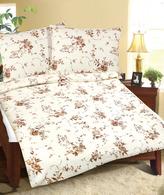 Povlečení bavlněné - rozkvetlá růže sv.béžová - 140x200, 70x90