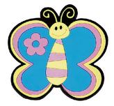 Kuchynská podložka - modrý motýľ - 10x10 cm