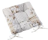 Sedák EMA prošívaný - béžovošedý patchwork - 40 x40 cm, prošívaný