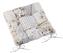 Sedák EMA prošívaný - béžovošedý patchwork - 40 x40 cm, prošívaný