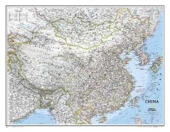National Geographic Map China, Planokarte
