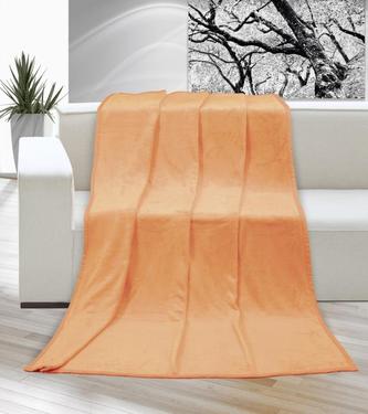 Prikrývka Korall micro jednolôžko - lososová - 150x200 cm