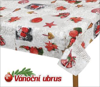 Ubrus VÁNOCE - vánoční ozdoby - 60x60 cm