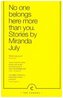 No One Belongs Here More Than You. Zehn Wahrheiten, englische Ausgabe
