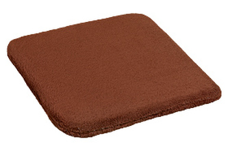 Sedák hladký Korall micro - hnedá - 40x40 cm