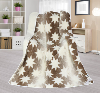 Evropské merino DUO deka 450g/m2 - hvězdička - 155x200 cm