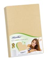 Prostěradlo jersey - světle béžová - 90x200 cm