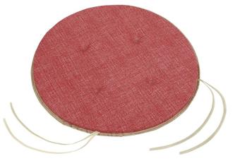 Sedák Adéla kulatý hladký - červená uni - průměr 40 cm