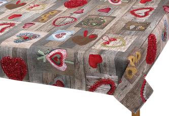 Ubrus  VÁNOCE - vánoční srdce - 40x40 cm