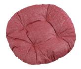 Sedák Adéla prošívaný kulatý - červená uni - průměr 40 cm