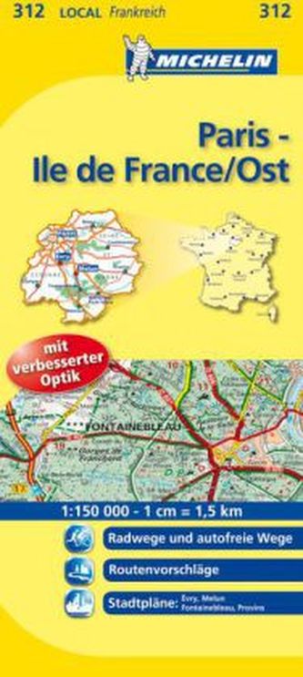 Michelin Karte Paris, Ile-de-France/Ost. Essonne, Paris, Seine-et-Marne