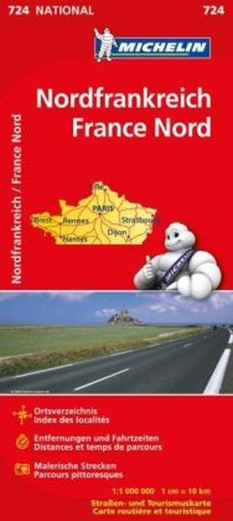 Michelin Karte Nordfrankreich. France Nord