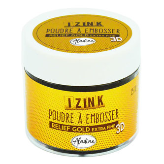 Embosovací prášek 25 ml - zlatý, detailní