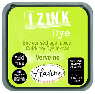 IZINK DYE pečiatkovací vankúšik rýchloschnúci - žltozelený
