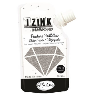 IZINK diamantová farba 80 ml - strieborná