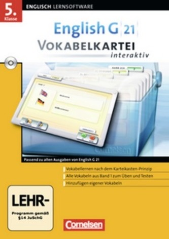 5. Klasse, Vokabelkartei interaktiv, CD-ROM