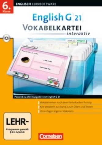 6. Klasse, Vokabelkartei interaktiv, CD-ROM