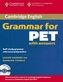 Cambridge Grammar for PET with answers, w. Audio-CD