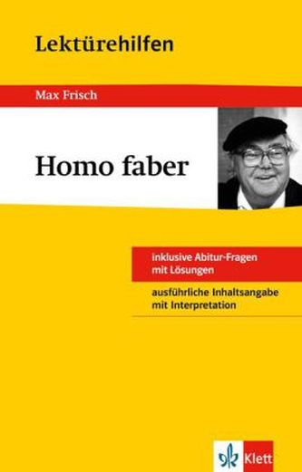 Lektürehilfen Max Frisch 'Homo faber'