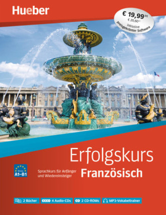 Erfolgskurs Französisch, 2 Übungsbücher + 4 Audio-CDs + 2 CD-ROMs