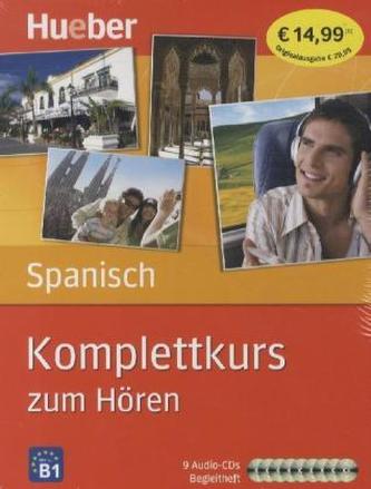 Komplettkurs Spanisch zum Hören, 9 Audio-CDs u. Begleitheft